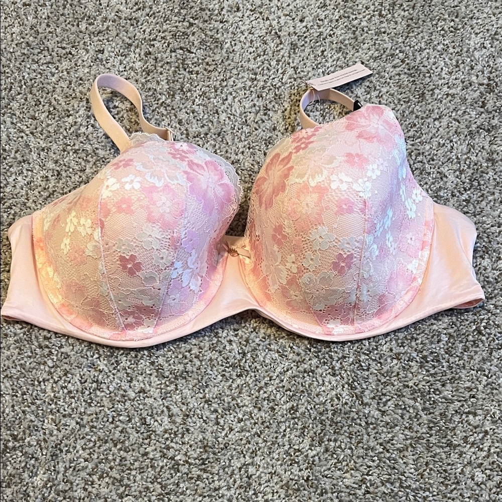 Victoria's Secret Pink Lace Lined Demi Bra